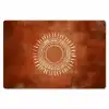 Abstract - Lijnen - Zonnestralen - Roodbruin Placemat vinyl groot -zzsfeer1_Kitchenyeah-website
