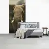 Afrikaanse olifant tegen de donkere wolken fotobehang vinyl groot -slaapkamer