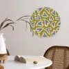 Groen - Retro - Hartjes - Patroon Wandcirkel plexiglas klein 852 -sfeer4