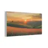 Klaprozen - Bloemen - Heuvels - Zonsondergang PET vilt middel -3d