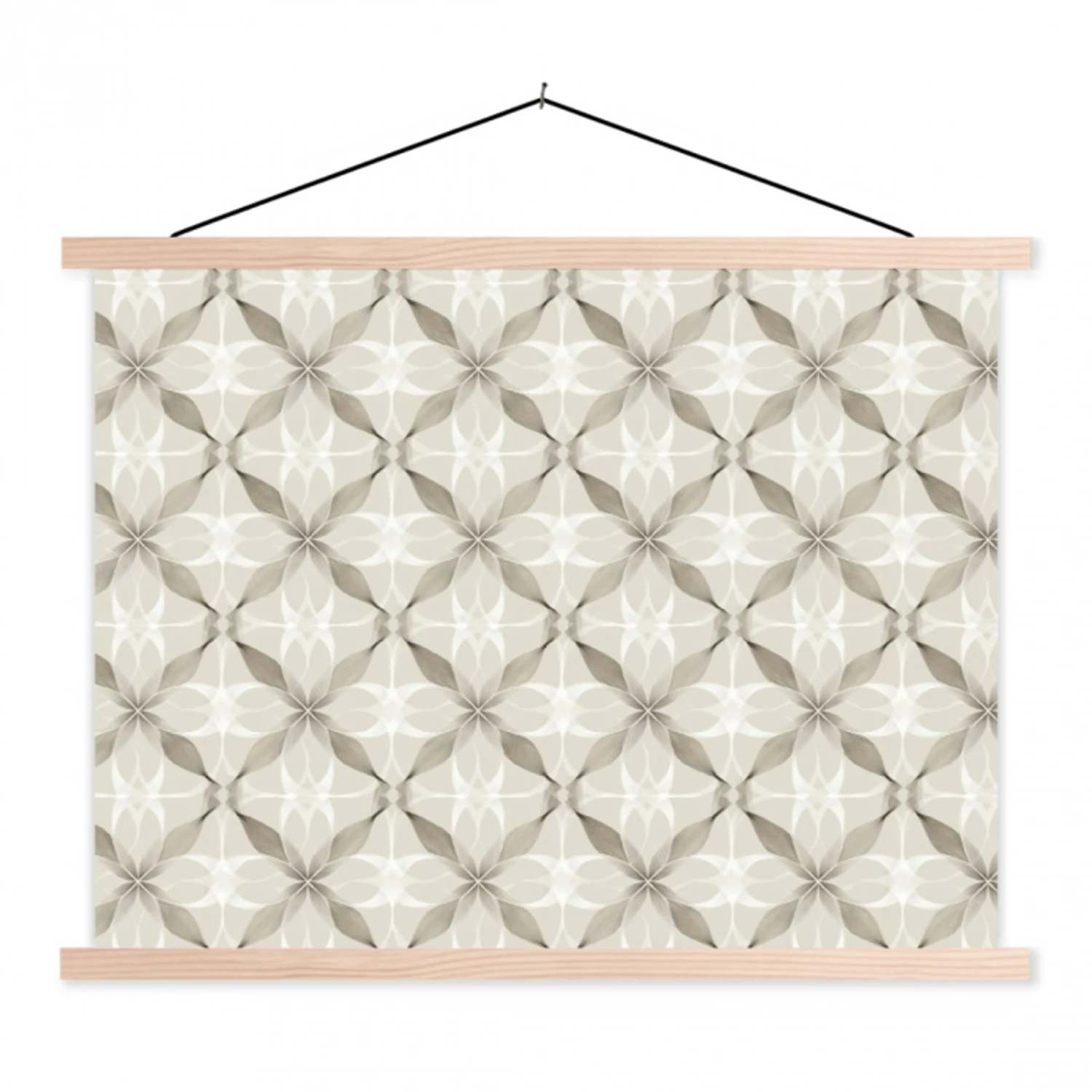 Grafisch - Patroon - Grijs textielposter latten blank klein 122 -3d