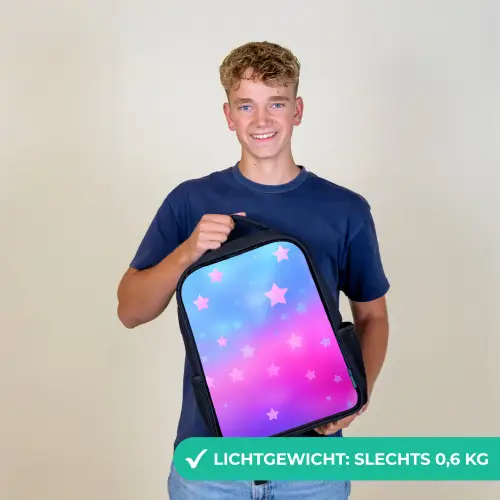 Sterren - Roze - Blauw Rugzak - Zwart middel -sfeer7_NL