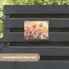 Vlinders - Oranje - Bloemen tuinposter los doek klein -sfeer3