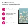 Stengels - Bloemen - Lucht - Wit Inductie beschermer vinyl 3mm klein -zzzzzzz-lf-ups