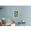Groen - Vogel  - Bloemen Muursticker klein -plant