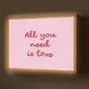 Tekst - Roze - Love - Hart Light Box met batterij (Wandlamp) middel -z3d_website