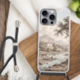 Landhuis - Rivier - Vee Hoesje iPhone 16 Pro Max met koord klein -sfeer4
