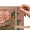 Kolibries - Bloemen - Groen - Roze Light Box met batterij (Wandlamp) middel -USP_websiteprintNL