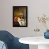 Fruit -  Stilleven - Wijn - Kaars fotolijst zwart zonder passe partout klein -sfeer4
