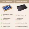 Bloemen - Blauw -Patroon - Wit Dienblad Rechthoek middel -USP_VergelijkingNL