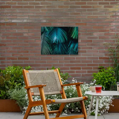 Inductie mat - Jungle - Inductie beschermer - Palmblad - Natuur Tuinposter op houten frame 2 cm dik klein -sfeer3