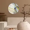 Abstract - Goud - Natuur - Kunst Wandcirkel kunststof plaat 5mm dik klein -sfeer1