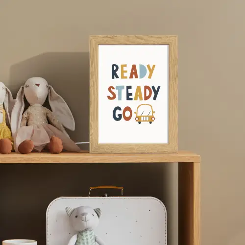 Kinderen - Auto - Wit - Quote - Ready Steady GO Light Box met kabel klein -sfeer2_kind