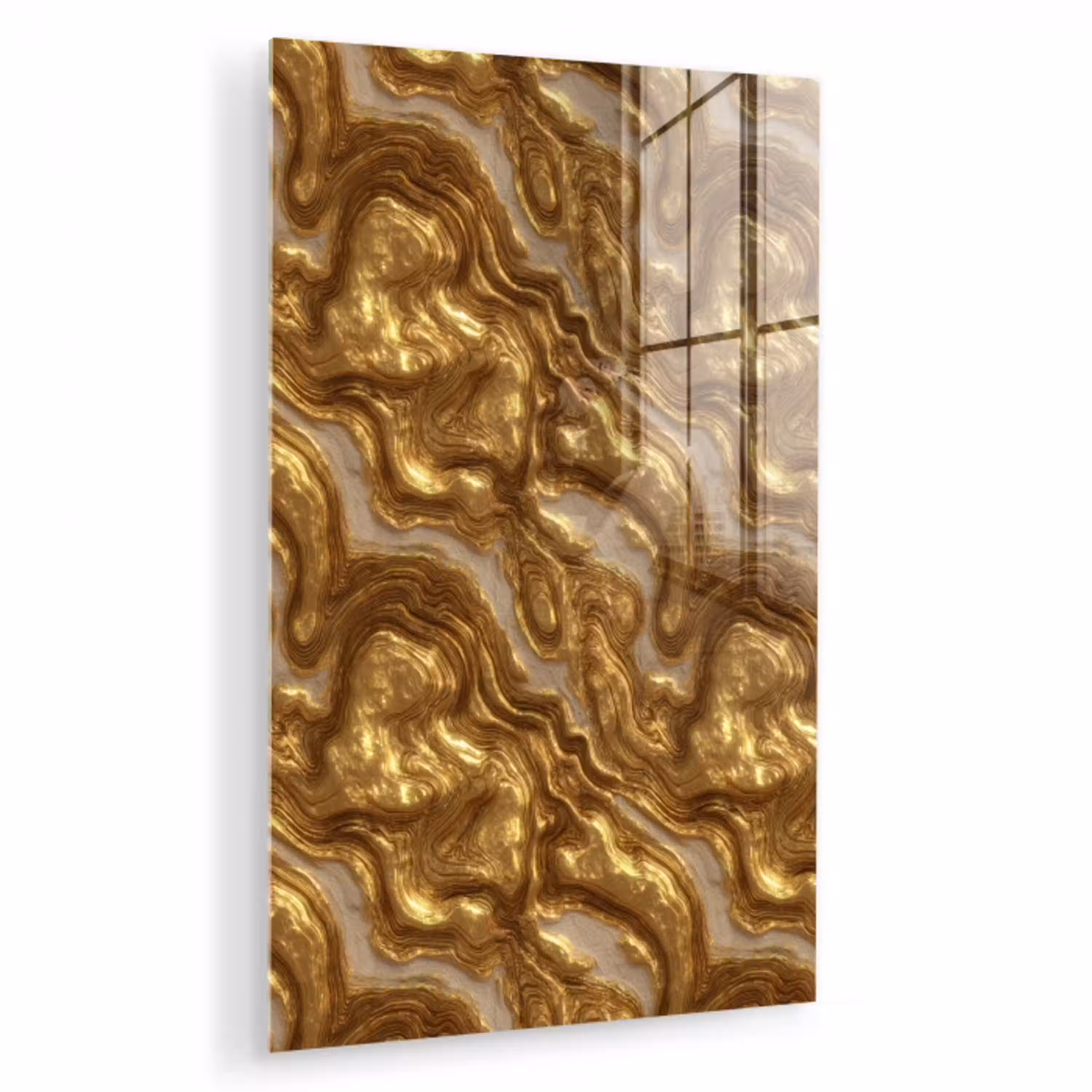 Golven - Organisch - Goud - Crème plexiglas 5mm klein 9 -zzzproduct_nieuw