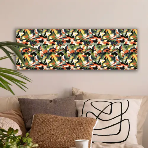 Kleurrijke - Camouflage - Organische - Vormen canvas 2cm klein 828 -sfeer1