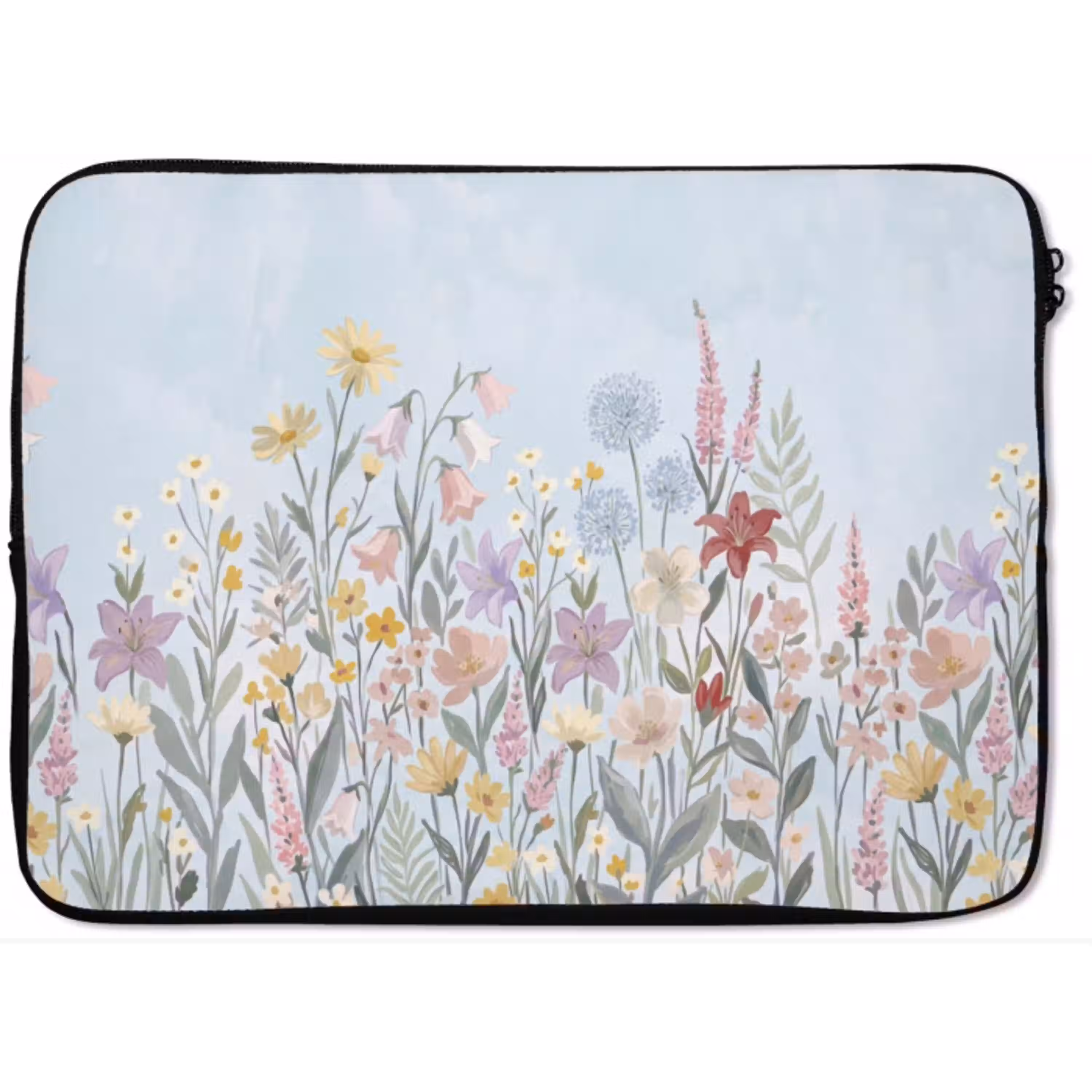 Weidebloemen - Illustratie - Kleurrijk laptophoes neopreen klein -zkaufland3dotto