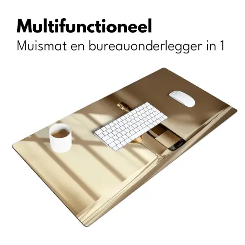 Champagne - Beige - Schaduw - Bubbels Muismat XXL klein -sfeer4