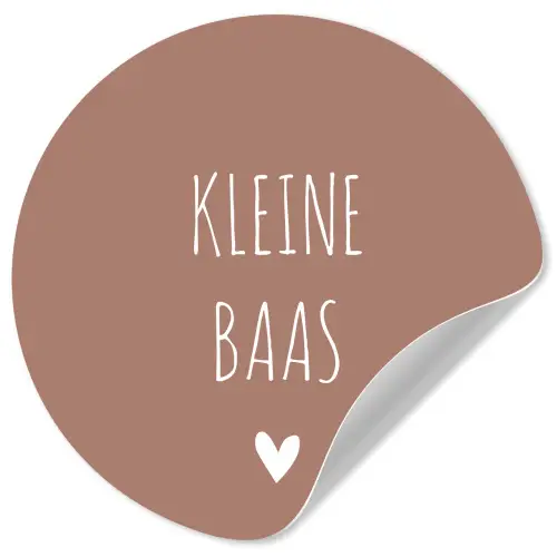 Spreuken - Quotes - Kleine baas Wandcirkel behangsticker klein -3d