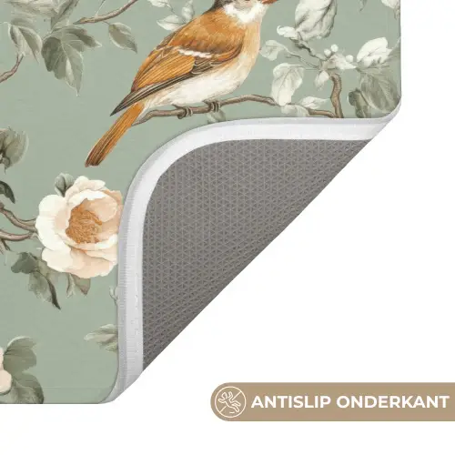 Roze - Vogels - Kleurrijk WCmat klein 1009 -USP_AntislipNL