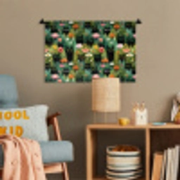Katten - Bloemen - Kleurrijk Wandkleed katoen klein 269 -wsfeer4_kind