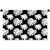 Monstera - Silhouetten - Tropisch - Wit Wandkleed katoen klein 269 -zz3d