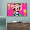 Bloemenkroon - Goud - Vrouw - Portret canvas 2cm klein -sfeer4