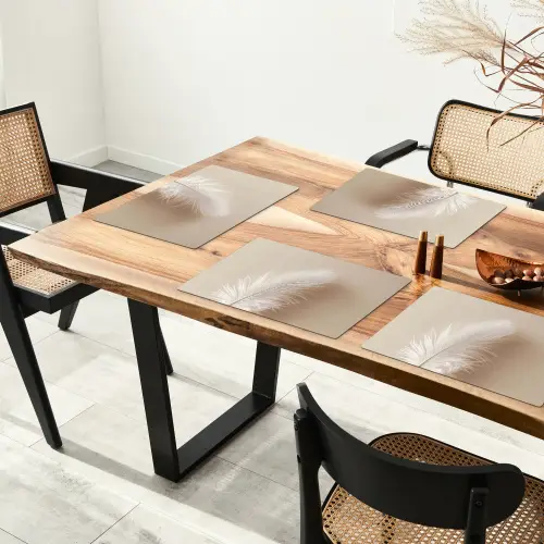 Veer - Minimalistisch - Roze Placemat vinyl groot -zzsfeer4_Kitchenyeah-website
