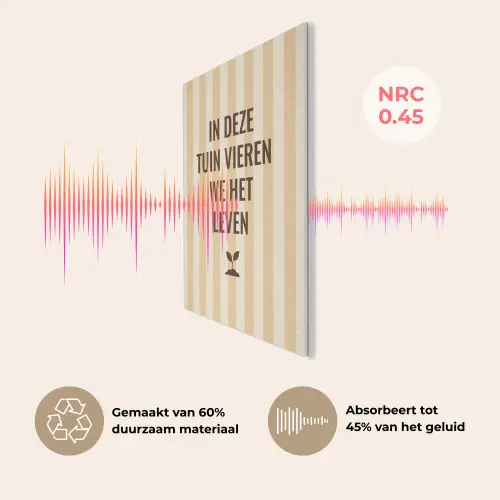 Tuin - Quote - Strepen - Zomer PET vilt klein -USP_NL