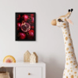 Granaatappel - Rood - Fruit fotolijst zwart zonder passe partout klein -usfeer4_kinderkamer