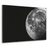 Close-up - Maan - Wit - Textuur Textielframe zwart klein -3d