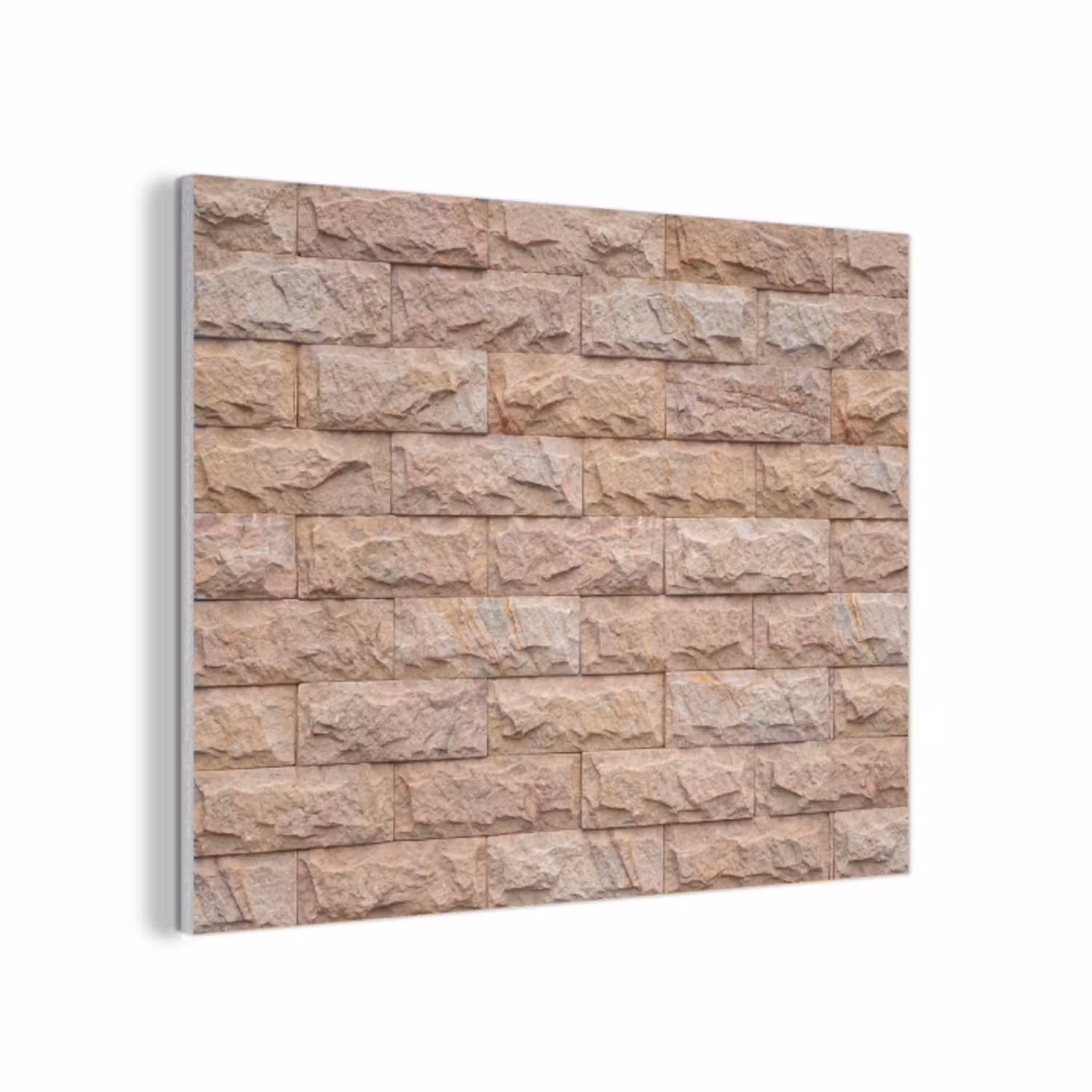 Muur - Steen - Ruw - Textuur - Beige PET vilt klein -3d