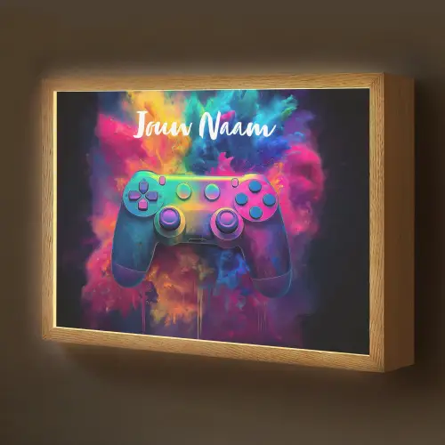 Game - Controller - Kleurrijk - Explosie Light Box met batterij (Wandlamp kind) middel -z3d_website