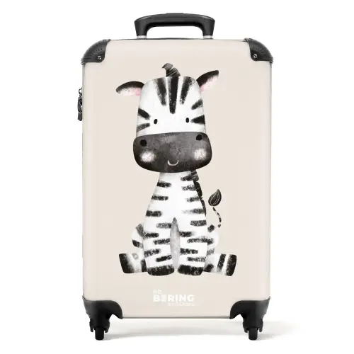 Zoë Zebra Koffer - NBS - Handbagage middel -productfoto_recht
