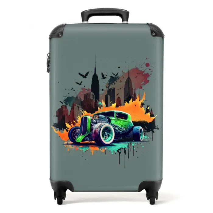 Auto in spookstad NBS - Handbagage koffer - Unisex middel -productfoto_recht