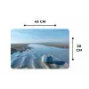 Strand - Schild - Water - Blauw Placemat vinyl groot -specs