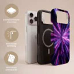 Lichtsnelheid - Ruimte - Roze - Paars Toughcase MagSafe Apple iPhone 17 Pro Max klein -USP_Lagen_NL