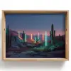 Cactus - Lichtzuilen - Zonsondergang Dienblad Rechthoek middel -z3d_shopping