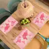 Wereldkaart - Roze - Vaag Placemat vinyl groot -zzsfeer5_Kitchenyeah-website