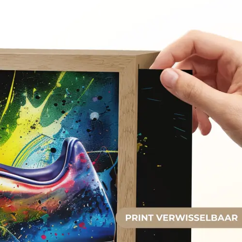 Graffiti - Sport - Voetbal - Schoen - Verf Light Box met batterij (Wandlamp) middel -USP_websiteprintNL