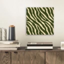 Zebra - Patroon - Groen aluminium wit klein 46 -sfeer1