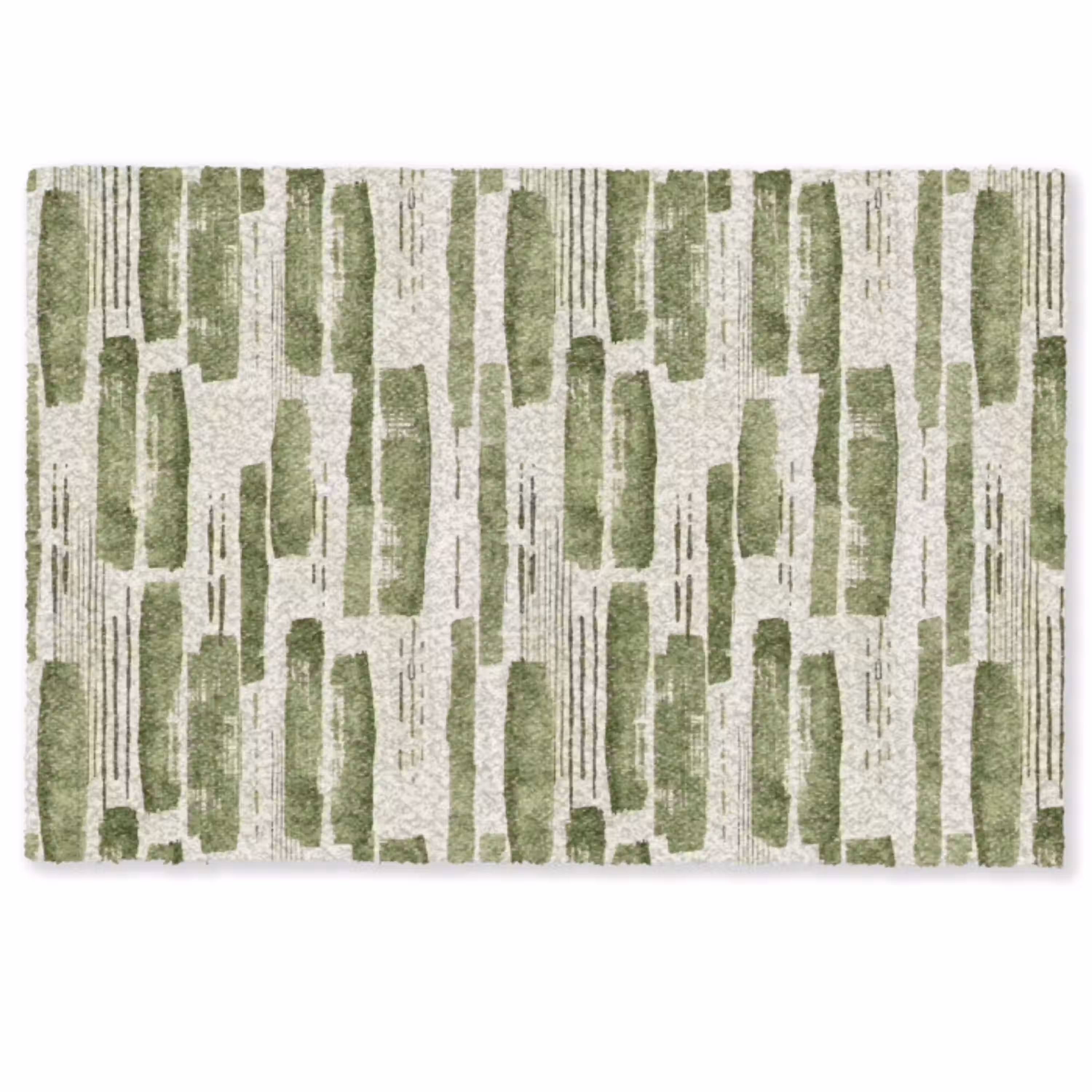 Groen - Abstract - Penseelstreken - Linnen - Patroon Deurmat klein 898 -zkaufland3d