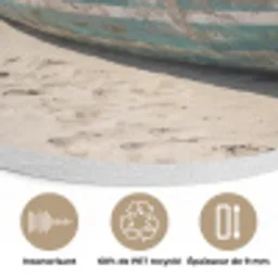 Boot - Zandstrand - Zee Akoestische PET Vilt - Rond klein -closeup_FR