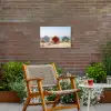 Strand - Huisjes - Kleurrijk - Duinen Tuinposter op houten frame 2 cm dik klein -sfeer3