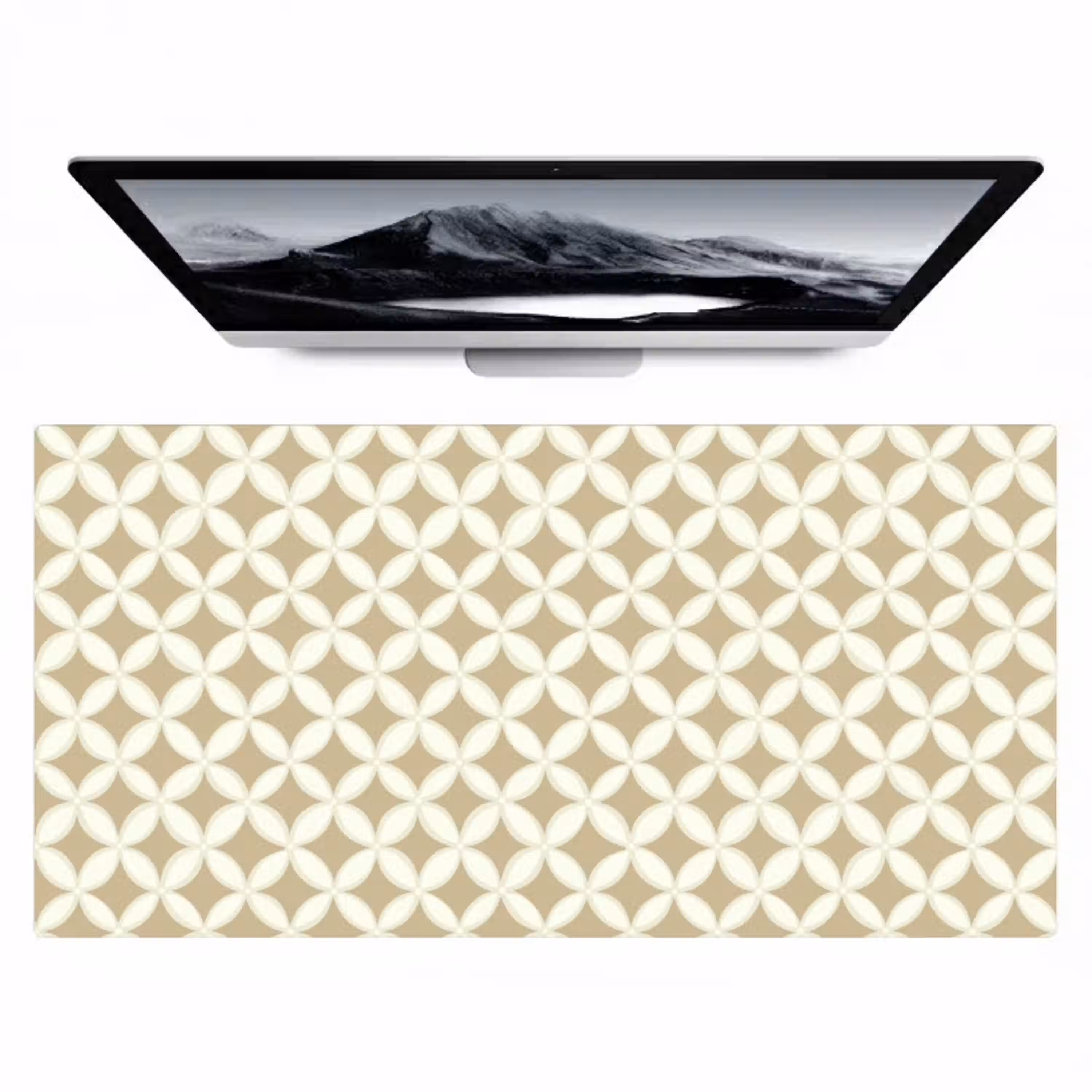 Symmetrisch - Motief - Beige Muismat XXL klein 681 -zzz3d