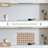 Plaid - Patroon - Beige - Zwart keuken achterwand spatscherm klein 900 -voor_na_NL