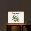 Schildpad - Waterverf - Kleuren - Dieren - Meisjes - Jongens Light Box met batterij (Wandlamp kind) middel -sfeer1_kind