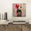 Graffiti - Panda - Ballon - Street art - Banksy plexiglas 5mm klein -sfeer1