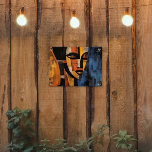 Abstract - Portret - Kleurvakken tuinposter los doek klein -sfeer1