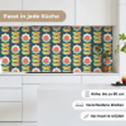 Retro - Bloemen - Scandinavisch keuken achterwand 2 middel 871 -sfeer4_DE