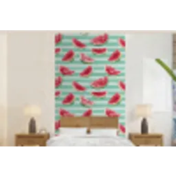 Watermeloen - Strepen - Groen fotobehang vinyl groot 64 -bed